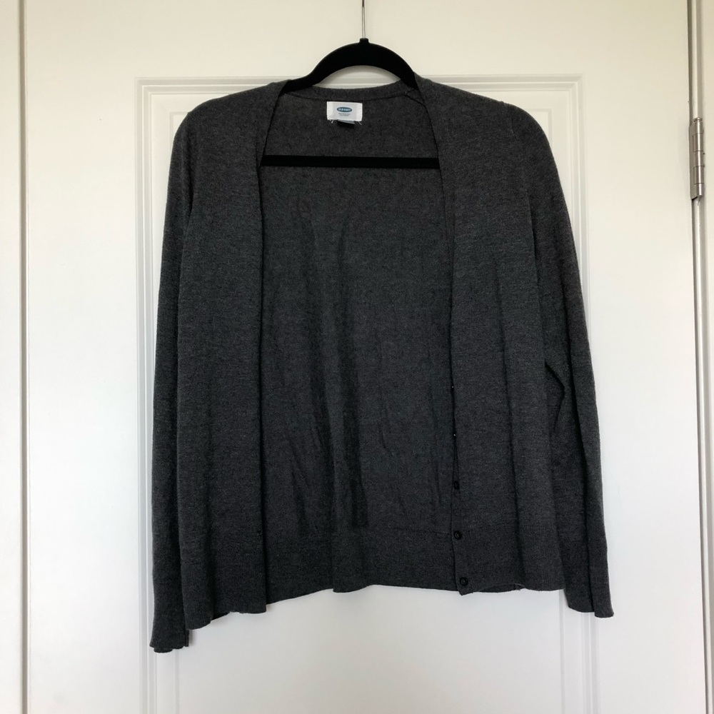 Grey button up cardigan